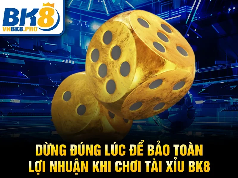 Tài Xỉu BK8 – Hướng Dẫn Chơi Hiệu Quả, Thắng Lớn 2026 4 Dừng đúng lúc để bảo toàn lợi nhuận khi chơi Tài Xỉu BK8